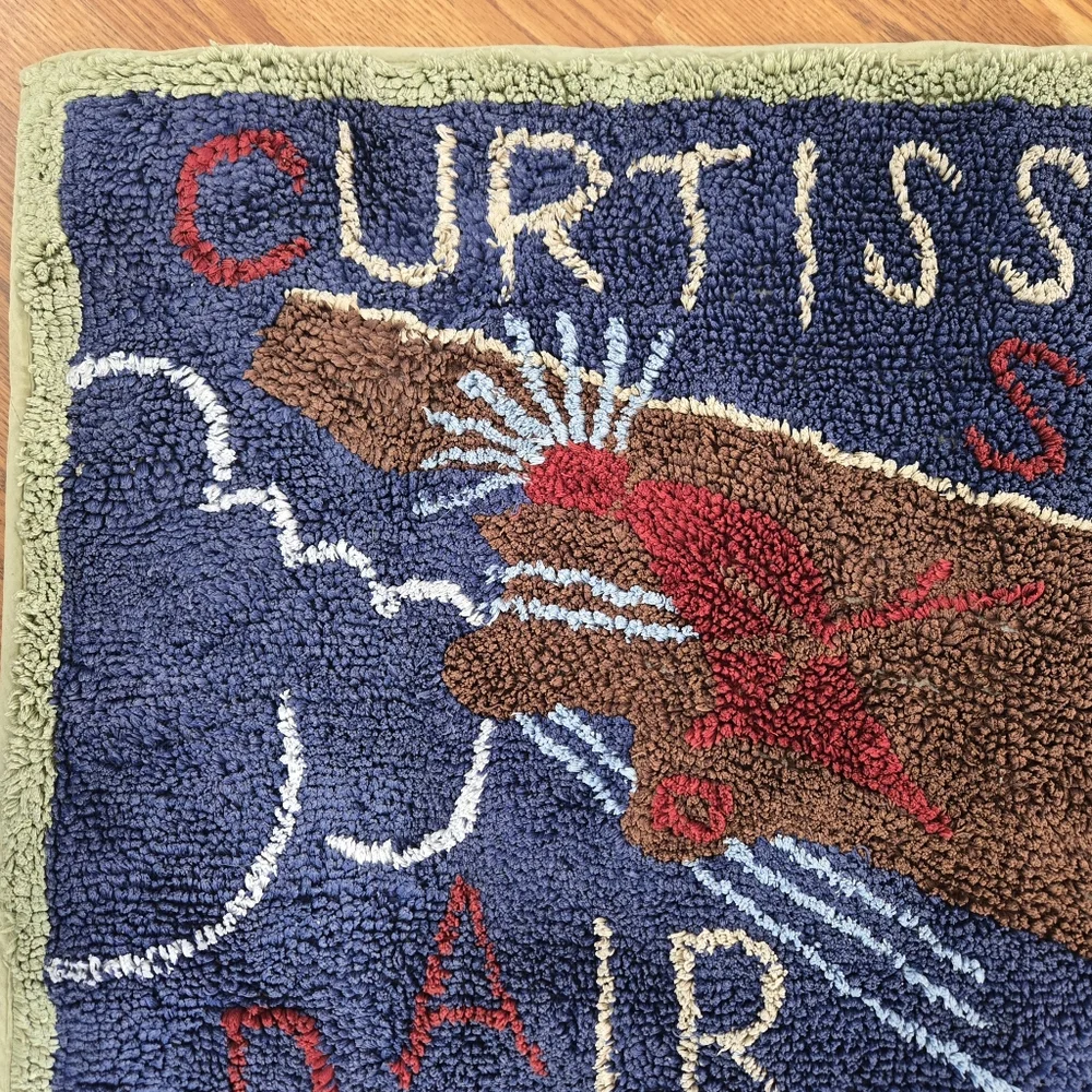 Novelty Throw Rug Curtiss Flying Service Air Baggage Airplane Early Flight Co.